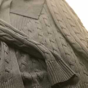 Ralph Lauren cardigan navy linen cotton snaffyr long